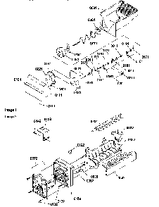 Ice Bucket Auger And Ice Maker Parts Diagram and Parts List for SCD25TBL-P1190428WL  Amana Refrigerator