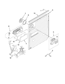 Inner Door Parts Diagram and Parts List for MDC4809AWB2  Maytag Dishwasher