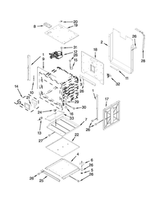 Lower Oven Parts Diagram and Parts List for JJW2830WR02  Jenn-Air Wall Oven