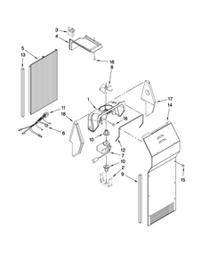 Air Flow Parts Diagram and Parts List for JCB2587WEY00  Jenn-Air Refrigerator
