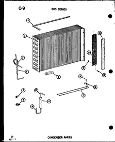 Section 18 Diagram and Parts List for 218-3K P67535-5R Amana Air Conditioner