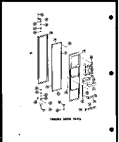 Freezer Door Parts Diagram and Parts List for SD19A-C-P60350-7WC  Amana Refrigerator