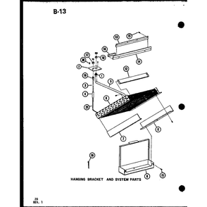 Hanging Bracket And System Parts 2 Diagram and Parts List for BBC3610M-B P67346-6C Amana Air Conditioner
