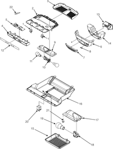 Controls Diagram and Parts List for ABD2533DEB2  Amana Refrigerator