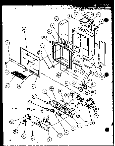 Ice And Water Cavity Diagram and Parts List for 36511W-P1121603WW  Amana Refrigerator