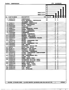Compressor Page 2 Diagram and Parts List for HMG211577  Admiral Refrigerator