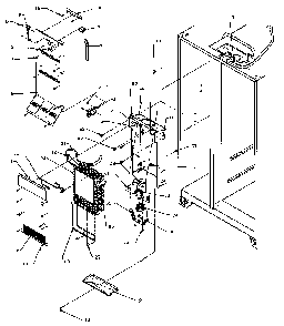 Evaporator And Air Handling Diagram and Parts List for SSD22NBL-P1162413WL  Amana Refrigerator