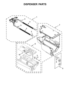Dispenser Parts Diagram and Parts List for MHW5500FC1  Maytag Washer
