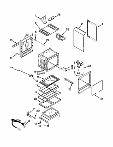 Chassis Parts Diagram and Parts List for MGR7685AB1  Maytag Range