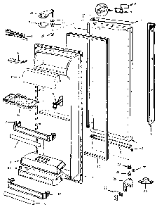 Fresh Food Door Diagram and Parts List for JRSD225B M9Q20A Jenn-Air Refrigerator