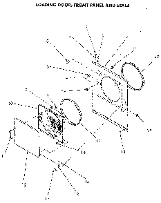 Loading Door And Seals Diagram and Parts List for NE4813L43738  Speed Queen Dryer