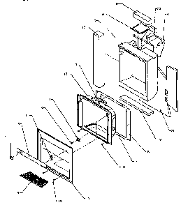 Ice And Water Cavity Diagram and Parts List for SPD25AW-P1162435WW  Amana Refrigerator