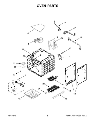 Oven Parts Diagram and Parts List for JGRP536HL00  Maytag Range