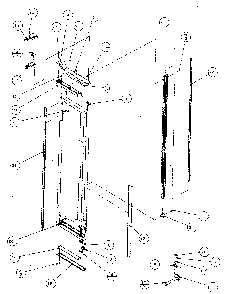 Freezer Door, Hinge, And Trim Diagram and Parts List for SX120J-P7870122W  Amana Refrigerator