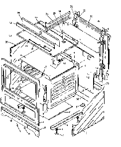 Cabinet Section Diagram and Parts List for SNE26CB P1142425NW,L Amana Range