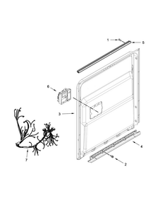 Inner Door Parts Diagram and Parts List for MDB5969SDH2  Maytag Dishwasher