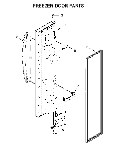 Freezer Door Parts Diagram and Parts List for 1064650043713  Kenmore Refrigerator