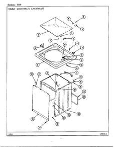 Top Diagram and Parts List for 6749  Norge Washer