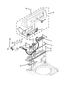 Part Location Diagram of WPW10521059 Whirlpool Console