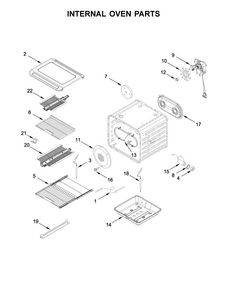 Internal Oven Parts Diagram and Parts List for JGRP436WP02  Jenn-Air Range
