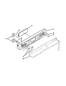 Control Panel Parts Diagram and Parts List for JES9860CAS00  Jenn-Air Range