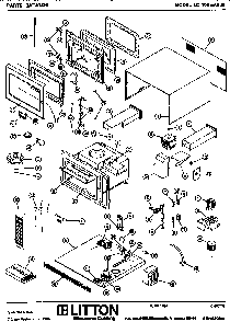 Replacement Parts Diagram and Parts List for LC-10EVP000  Amana Microwave