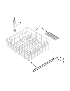 Upper Rack And Track Parts Diagram and Parts List for MDB4709PAB4  Maytag Dishwasher