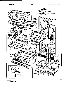 Fresh Food Compartment Diagram and Parts List for NT19H8C 7A56B Admiral Refrigerator