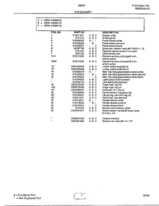 Top/drawer Page 2 Diagram and Parts List for 486840A  Admiral Range