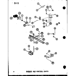 Burner And Control Parts 2 Diagram and Parts List for GCE80DN P68837-2F Amana Furnace