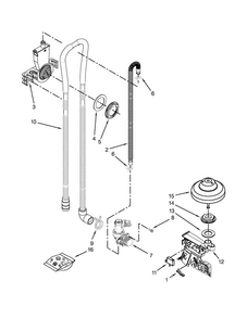 Fill, Drain And Overfill Parts Diagram and Parts List for MDB8969SDE1  Maytag Dishwasher