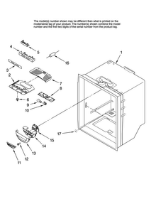 Refrigerator Liner Parts Diagram and Parts List for ABB1922FED10  Amana Refrigerator