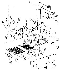 Rear Components Diagram and Parts List for BW20K-P7812501W  Amana Refrigerator