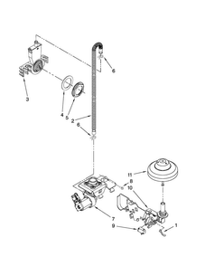 Fill, Drain And Overfill Parts Diagram and Parts List for MDC4809PAW0  Maytag Dishwasher