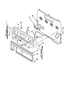 Control Panel Parts Diagram and Parts List for MER7662WS3  Maytag Range
