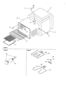 Cavity Diagram and Parts List for ART6113E P1143688NE Amana Range