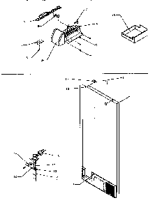 Factory Installed Ice Maker Diagram and Parts List for TSI18A5W-P1188201WW  Amana Refrigerator