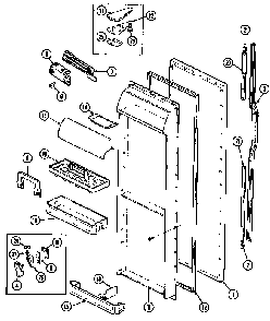 Fresh Food Door Diagram and Parts List for GS24X8DA-DR83A  Maytag Refrigerator