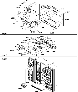 Ice & Water Cavity, Electronic Bracket, Toe Grille Diagram and Parts List for SRDE27S3W-P1190602WW  Amana Refrigerator
