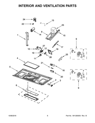 Interior And Ventilation Parts Diagram and Parts List for MMV4206FZ5  Maytag Microwave
