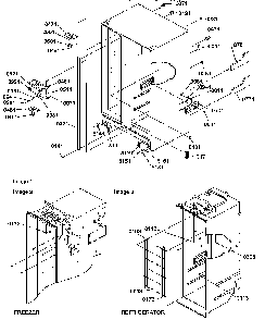 Cabinet Parts Diagram and Parts List for SRD327S3L-P1307104WL  Amana Refrigerator
