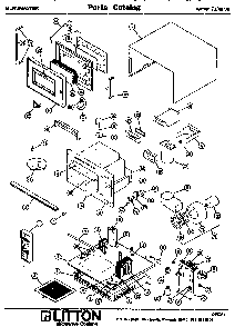 Section 1 Diagram and Parts List for 70 4001 Amana Microwave