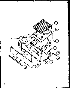 Broiler Diagram and Parts List for RLS363UW-P1141092NW  Caloric Range