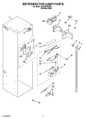 REFRIGERATOR LINER PARTS Diagram and Parts List for JS42SEFXDB00  Jenn-Air Refrigerator