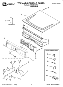 TOP AND CONSOLE PARTS Diagram and Parts List for 7MMGD0100TQ1  Maytag Dryer