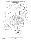CONTROL PANEL AND SEPARATOR PARTS Diagram and Parts List for MLG24PDAXW1  Maytag Dryer
