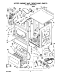 UPPER CABINET AND FRONT PANEL PARTS Diagram and Parts List for MLG24PDAXW1  Maytag Dryer