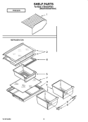 SHELF PARTS, OPTIONAL PARTS Diagram and Parts List for CTB1832VRD01  Magic Chef Refrigerator