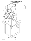 TOP AND CABINET PARTS Diagram and Parts List for MAT14CSAWW1  Maytag Washer