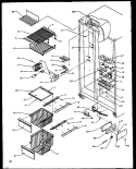 FZ SHELVING AND REF LIGHT Diagram and Parts List for GRH2202B P1168103W E Amana Refrigerator